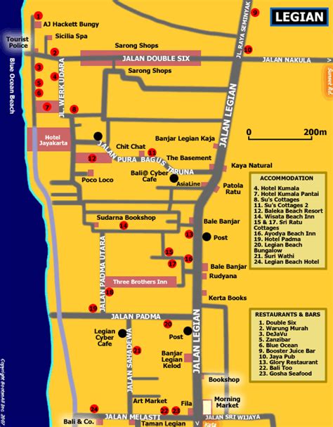 Map of Legian Bali_Indonesia