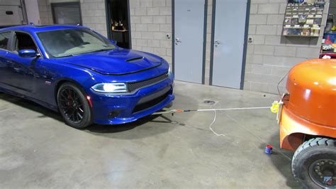 392 HEMI Charger Winched by a 12V Electric Motor in an Engineering ...