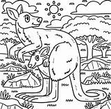 Mother Kangaroo And Baby Coloring Page 17000419 Vector Art At  sketch template