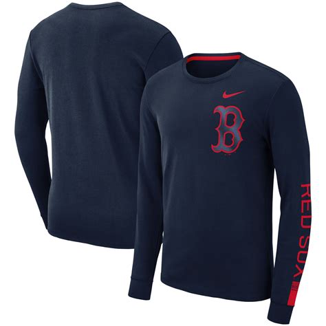 Boston Red Sox Nike Heavyweight Long Sleeve T-Shirt - Navy - Walmart ...