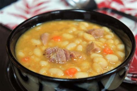 Navy Bean Soup - Cook2eatwell | Navy bean soup, Ham and bean soup, Bean soup recipes