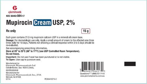 Mupirocin Cream - FDA prescribing information, side effects and uses