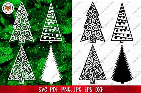 Christmas Tree Cut File SVG Graphic by Digital Craftyfox · Creative Fabrica