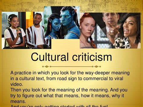 Cultural criticism slides 2020