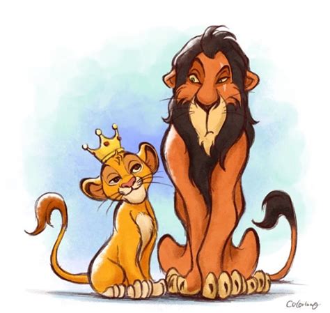 simba and scar by Colorlumo Sketch | Lion king pictures, Lion king art, Lion king fan art