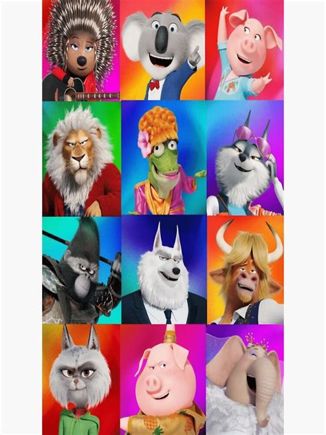 "Characters from the movie Sing 2 Poster" Sticker for Sale by ...