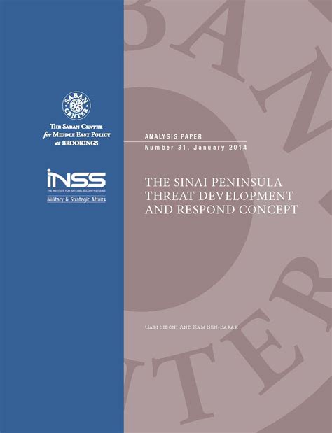 The Sinai Peninsula Threat Development and Response Concept