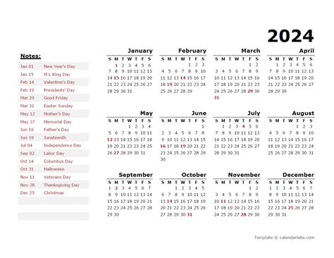 2024 Printable Calendar One Page Free - Printable Online