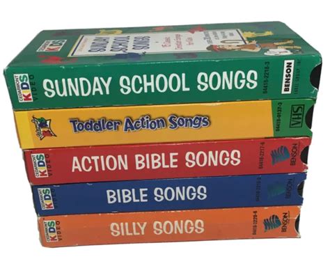 CEDARMONT KIDS VHS Lot Sunday School Toddler Silly Bible Action Songs (5) EUR 34,34 - PicClick FR