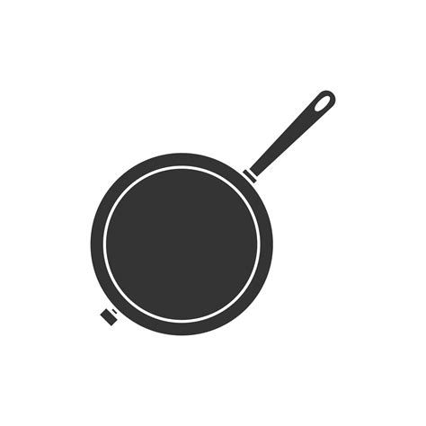 Frying pan icon with silhouette style 8044814 Vector Art at Vecteezy