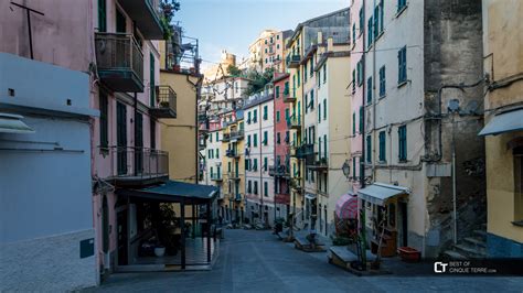 Riomaggiore. The main street in winter