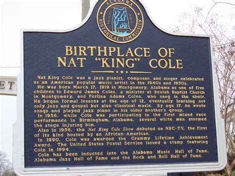 Montgomery Born Nat King Cole - Alabama News