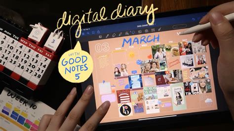 How to Create a Digital Diary with Good Notes 5 // March 2020 Recap - YouTube