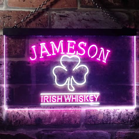 Jameson Irish Whiskey Shamrock Home Bar Neon Light LED Sign | Home Bar Gift