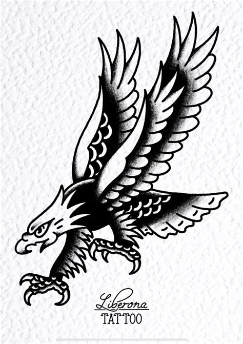 American Traditional eagle tattoo design. | Desenho tradicional de ...