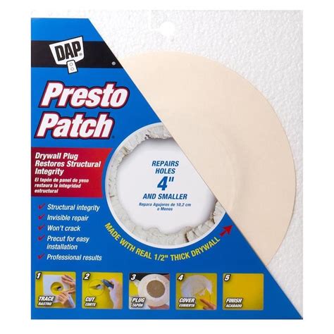 DAP Presto Patch 6.875-in x 6.875-in Drywall Repair Patch in the Drywall Repair Patches ...