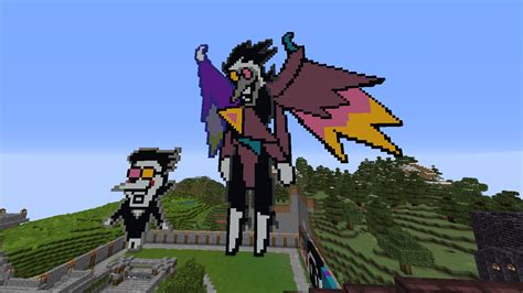 I made a pixel art of spanton neo, it took me 6 hours : r/Minecraft