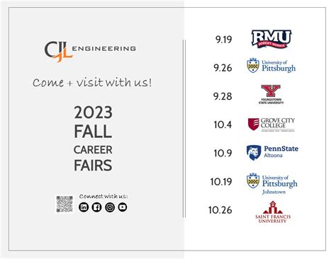 CJL Engineer 2023 Fall Career Fair Schedule - CJL Engineering