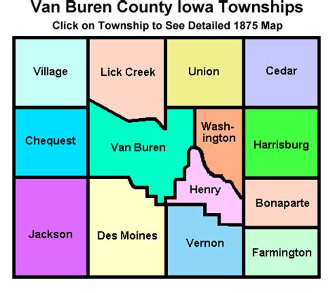 Iowa & Van Buren County Maps