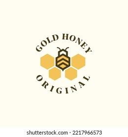 Gold Honey Bee Logo Vector Stock Vector (Royalty Free) 2217966573 | Shutterstock