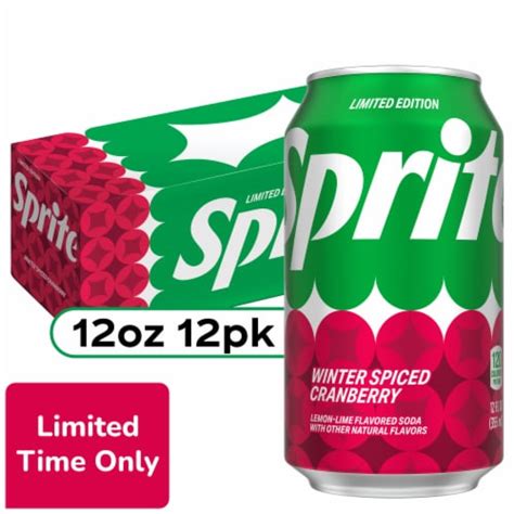 Sprite® Winter Spiced Cranberry Soda Cans, 12 pk / 12 fl oz - Fred Meyer