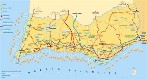 Algarve Tourist Map Ontheworldmap | The Best Porn Website