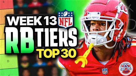 Week 13 Fantasy Football RB Rankings (Top 30) - Win Big Sports