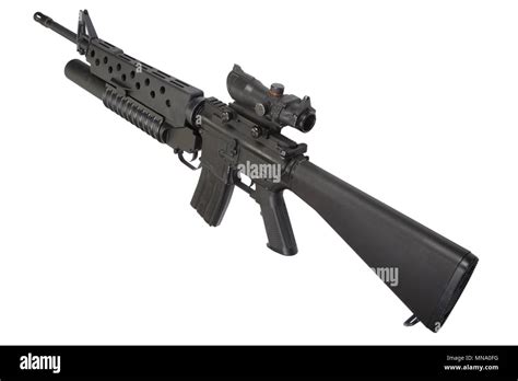 M16 rifle with an M203 grenade launcher Stock Photo - Alamy