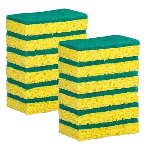 Scrub Sponges – Non-Scratch Kitchen Cleaning Sponges – Dish Washing Heavy Duty Cellulose ...