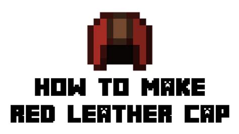 Minecraft Survival: How to Make Red Leather Cap - YouTube