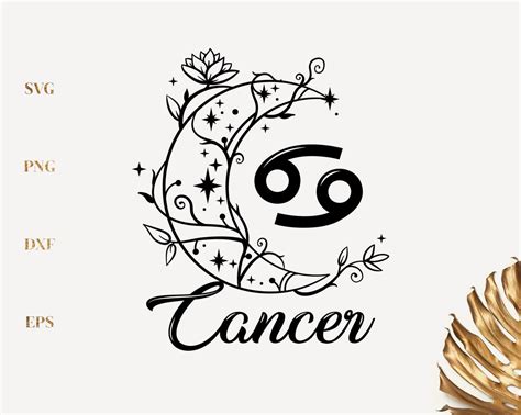 Cancer Zodiac SVG PNG Cut File | Etsy