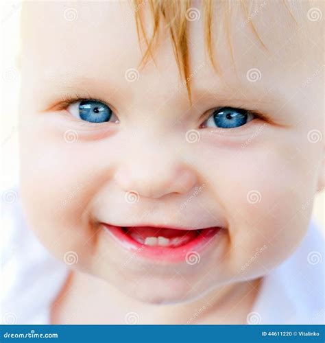 Smiling Baby Face Close-up. Stock Photo - Image: 44611220