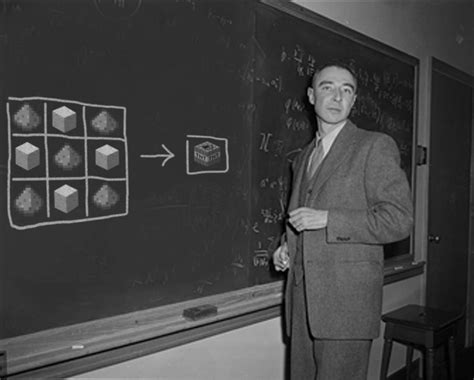 Picture of J. Robert Oppenheimer taken as he completed the final design of the atomic bomb ...