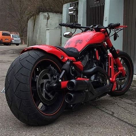 Red Custom Harley … | Chopper bike, Bobber motorcycle, Motorcycle harley