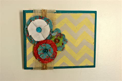 DIY Wall Art and Fabric Flower Tutorial - Live Creatively Inspired