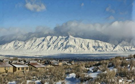 Snow covered Sandia Mountains, NM taken from Rio Rancho, NM | Natural landmarks, Rio rancho ...