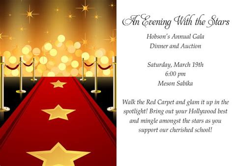 Hollywood Party Invitations Templates