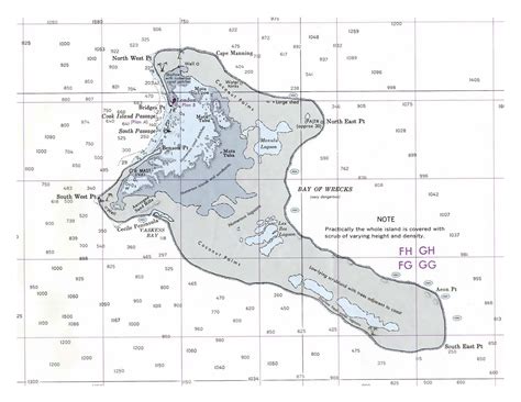 Large nautical map of Kiritimati Island, Kiribati - 1977 | Kiribati ...