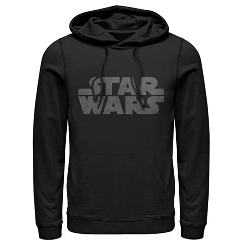 Star Wars - Men's Star Wars Simple Logo Pull Over Hoodie Black - Walmart.com - Walmart.com