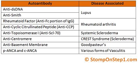 Antibody Structure/Activity & Autoantibodies | Stomp On Step1