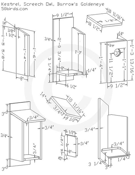 Printable Screech Owl Box Plans