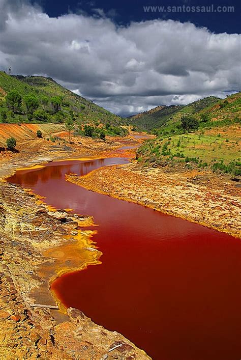 The Río Tinto (Spanish pronunciation is a river in southwestern Spain ...