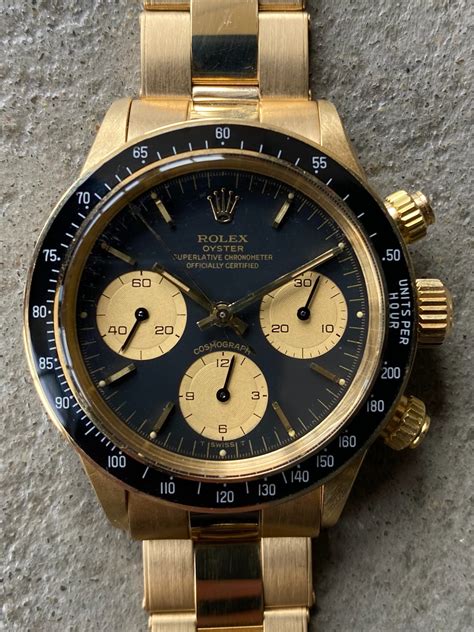 timeXchange ROLEX Daytona 18k gold Black Dial full set ref.6263/8 - timeXchange