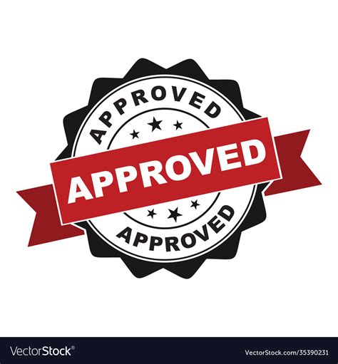 Approved stamp round grunge sign sticker Vector Image