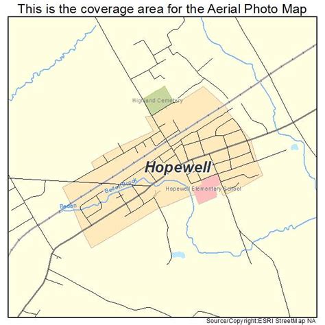 Aerial Photography Map of Hopewell, NJ New Jersey