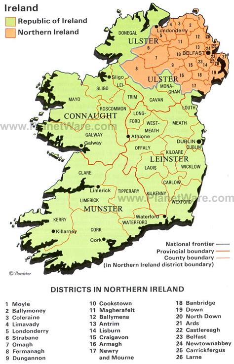 Map of Ireland | PlanetWare