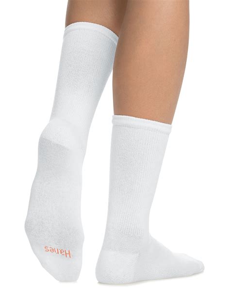 Hanes Ultimate™ Women's Crew Socks 6-Pack White 5-9 - Walmart.com