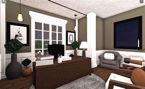 Bloxburg|Builds 🌸’s Instagram post: “Autumn 🍂 office room Credits/owner of the build/ the one ...