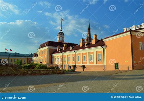 Ancient Architecture of the Kazan Kremlin in Russia Stock Image - Image of historical, street ...