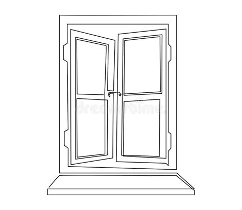 Window Continuous Line Drawing Stock Illustrations – 203 Window ...